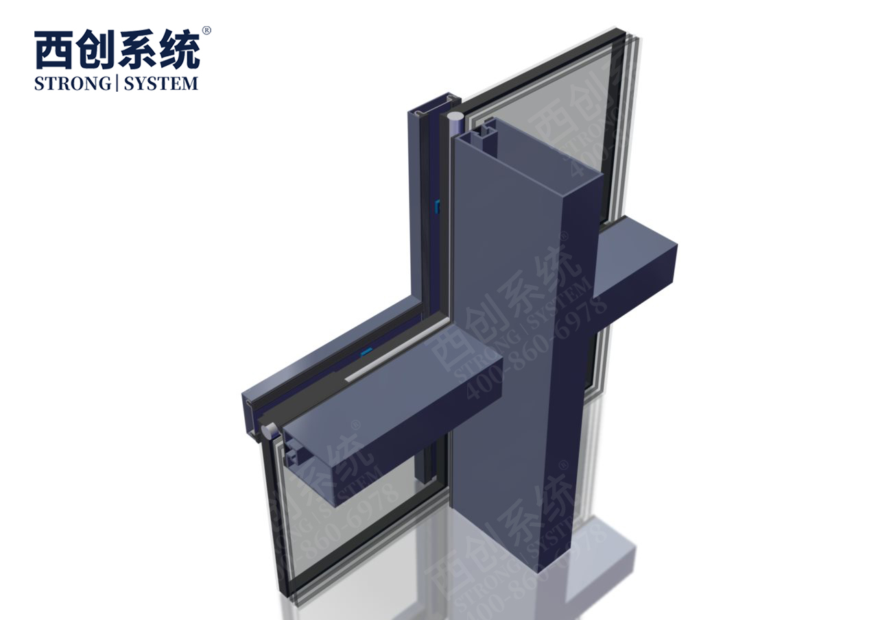 湖北荊州文化中心150mm×60mm×3mm冷彎精制鋼乙級防火幕墻——西創(chuàng)系統(tǒng)(圖13)