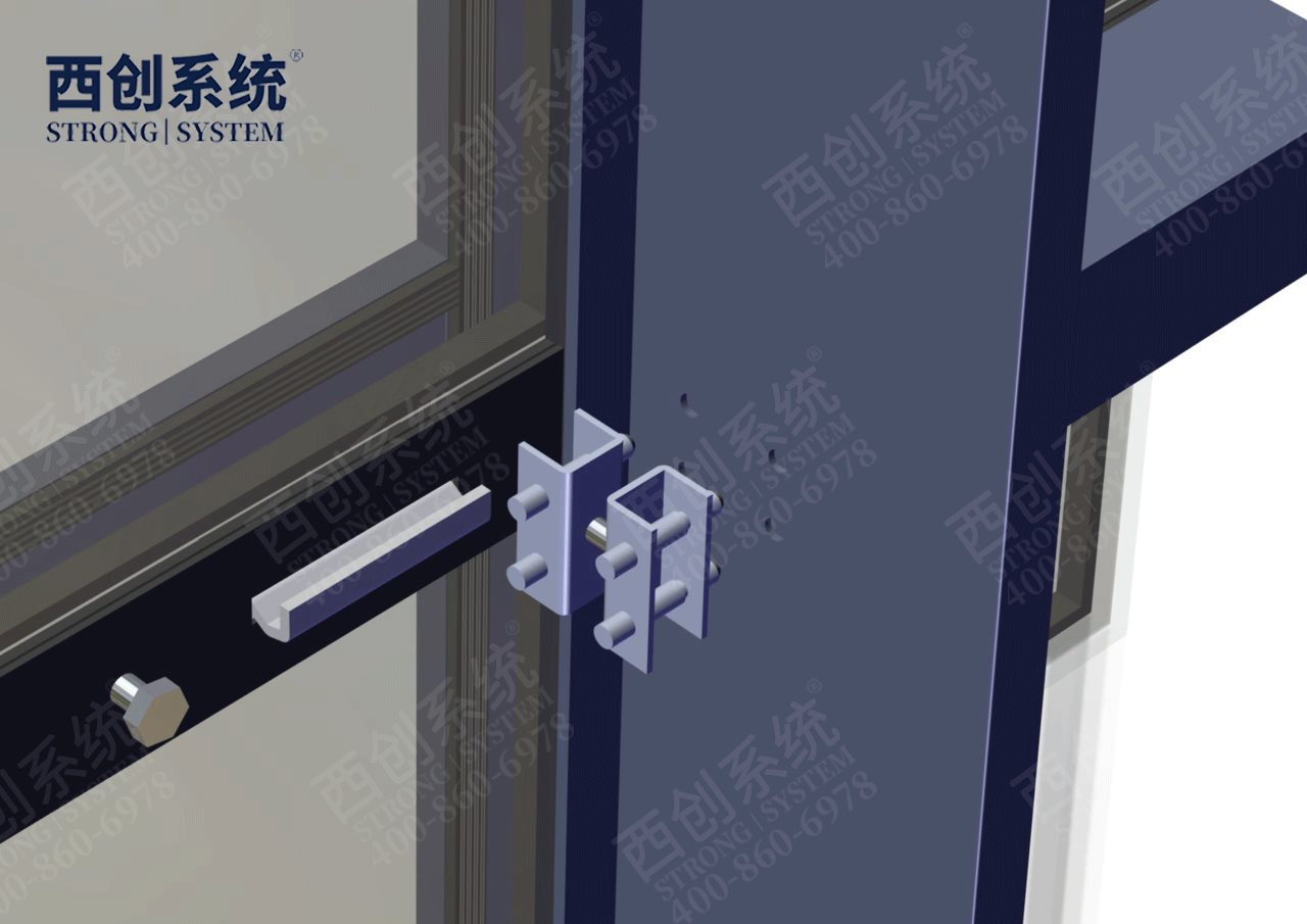 江西新能源科技綜合樓冷彎精制鋼玻璃幕墻系統(tǒng) —— 西創(chuàng)系統(tǒng)(圖12)